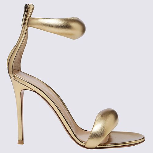 Gold-tone Leather Bijoux Sandals - Gianvito Rossi - Modalova