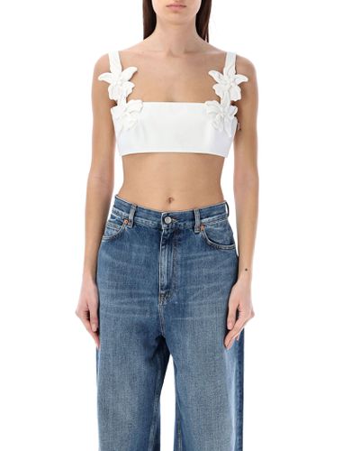 Floral-appliqué Poplin Top - Valentino Garavani - Modalova