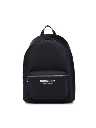 Nylon Backpack With Contrasting Color Logo - Burberry - Modalova