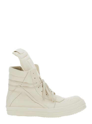 Geo-basket High-top Sneakers With Contrasting Details In Leather Woman - Rick Owens - Modalova