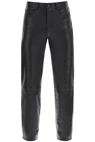 Monogram Deadstock Leather Pants - Marine Serre - Modalova