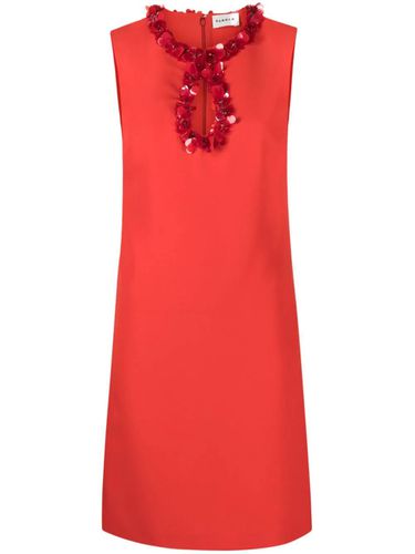 Sleeveless Mini Dress With Paillettes - Parosh - Modalova