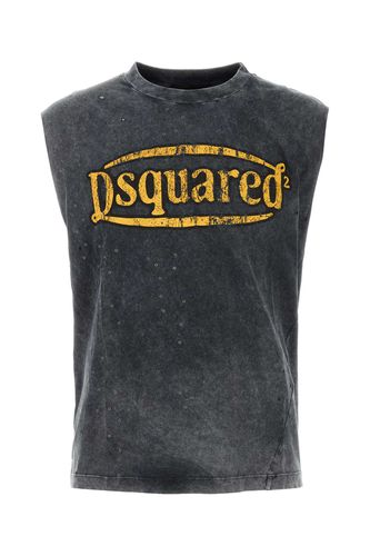 Dsquared2 Dark Grey Cotton Tank Top - Dsquared2 - Modalova