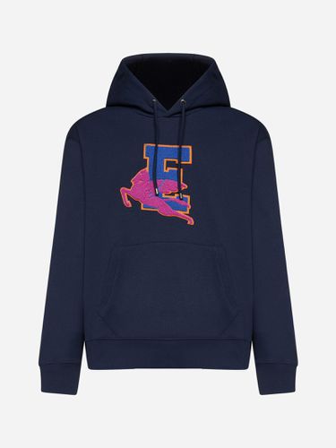 Etro Logo-patch Cotton Hoodie - Etro - Modalova