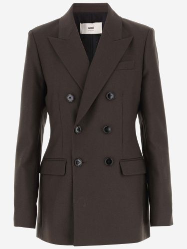 Double-breasted Wool Jacket - Ami Alexandre Mattiussi - Modalova