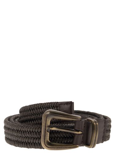 Rustic Woven Linen Belt - Brunello Cucinelli - Modalova