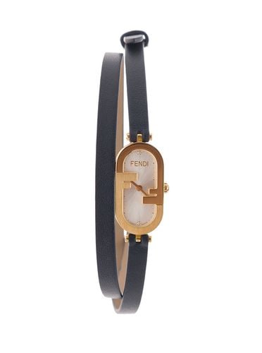 Black Leather O Lock Vertical Watch - Fendi - Modalova