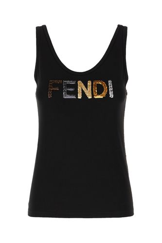 Fendi Black Cotton Top - Fendi - Modalova