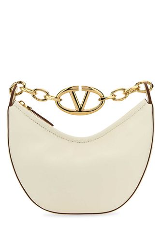 Leather Mini Hobo Vlogo Moon Handbag - Valentino Garavani - Modalova