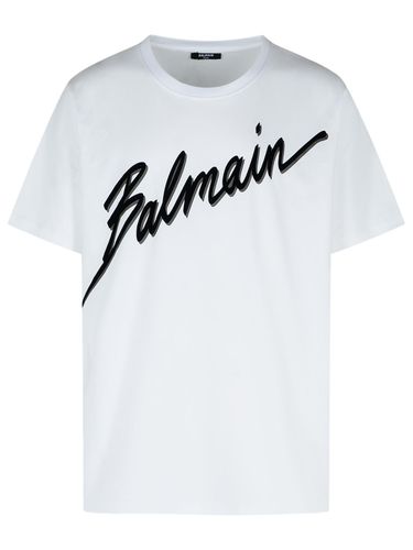 Balmain White Cotton T-shirt - Balmain - Modalova