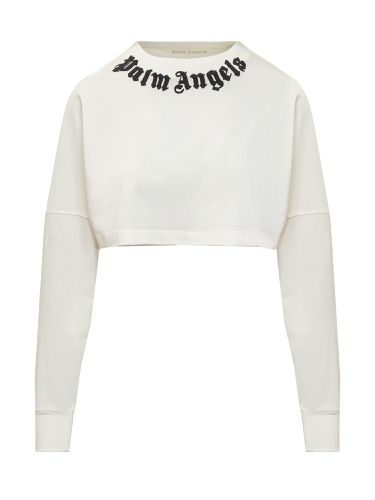 Palm Angels Cropped Sweatshirt - Palm Angels - Modalova