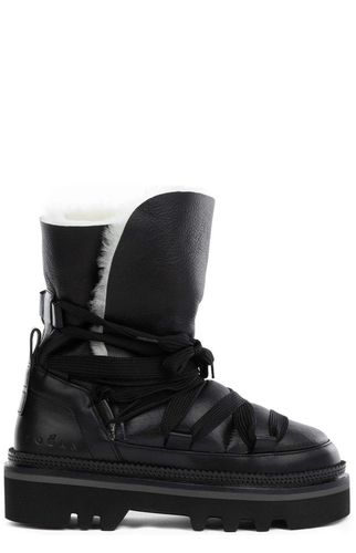 Hogan Faux-fur Lace-up Ankle Boots - Hogan - Modalova