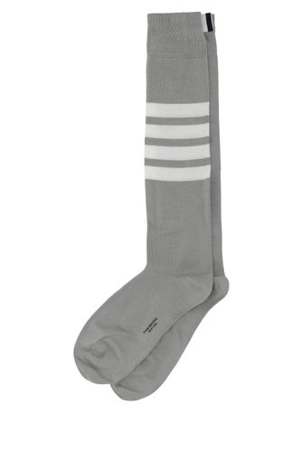 Light Grey Cotton Blend Socks - Thom Browne - Modalova