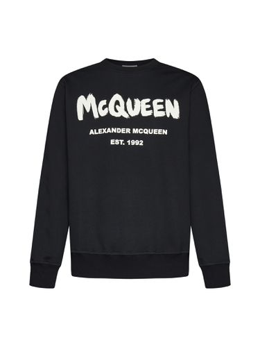 Graffiti Print Sweater - Alexander McQueen - Modalova