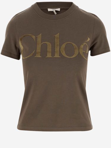 Cotton Jersey T-shirt With Logo - Chloé - Modalova