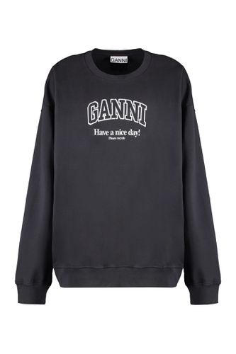Ganni Cotton Crew-neck Sweatshirt - Ganni - Modalova