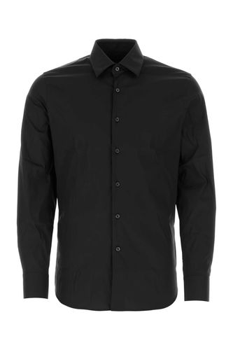 Prada Black Stretch Poplin Shirt - Prada - Modalova