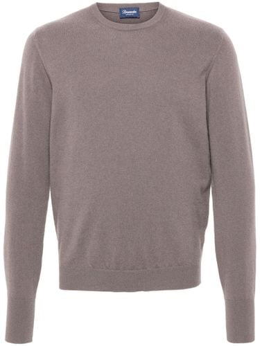 Taupe Cashmere Sweater - Drumohr - Modalova