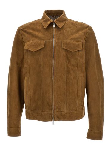 Classic Collar Jacket In Leather Man - Lardini - Modalova