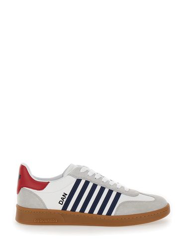 Low Top Sneakers With Contrasting Bands In Leather Man - Dsquared2 - Modalova