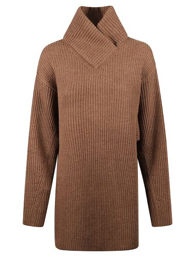 High-neck Long-sleeved Knit Sweater - Philosophy di Lorenzo Serafini - Modalova