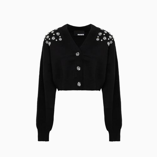 Rotate Puffy Sleeve Cardigan - Rotate by Birger Christensen - Modalova