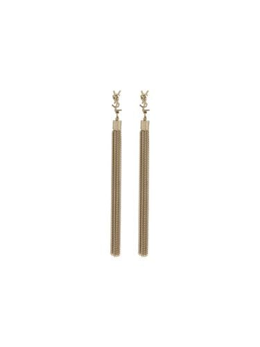 Loulou Gold Brass Earrings - Saint Laurent - Modalova