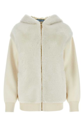 Prada Ivory Cashmere Cardigan - Prada - Modalova