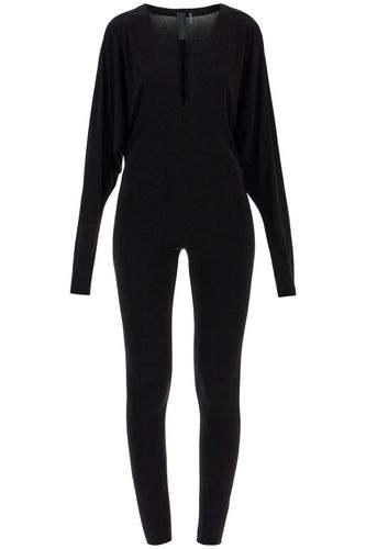 Slim Fit Long Sleeve V Neck Jumpsuit - Norma Kamali - Modalova