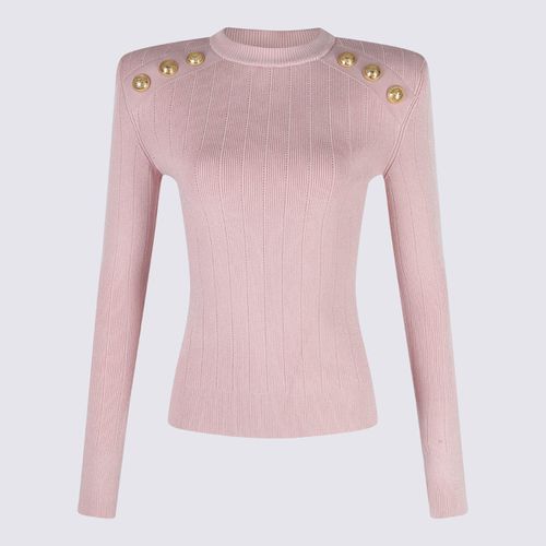 Balmain Pink Viscose Knitwear - Balmain - Modalova