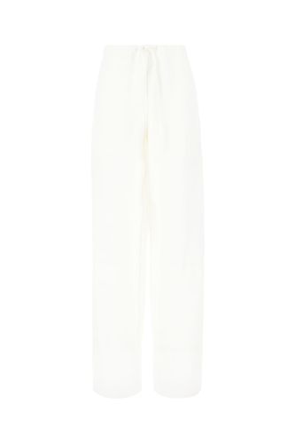 Ferragamo White Viscose Blend Pants - Ferragamo - Modalova