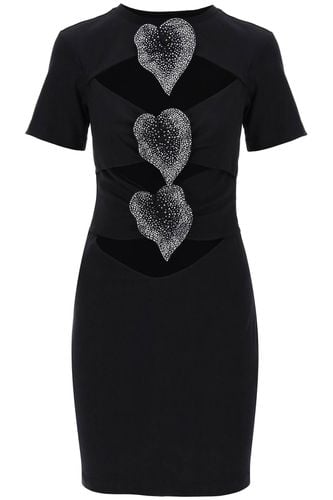 Mini Cut-out Dress With Applied Anthur - Giuseppe di Morabito - Modalova