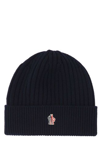 Midnight Blue Wool Beanie Hat - Moncler Grenoble - Modalova