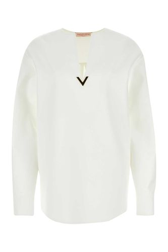 White Cotton Blend Blouse - Valentino Garavani - Modalova