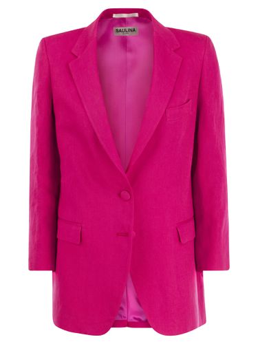 Antonia - Linen Two Button Blazer - Saulina Milano - Modalova