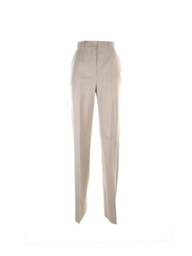 High-waisted Trousers In Wool Flannel - Max Mara Studio - Modalova