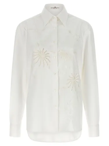 Embroidery Cotton Shirt - Ermanno Scervino - Modalova