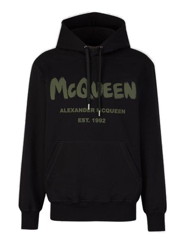 Logo Printed Drawstring Hoodie - Alexander McQueen - Modalova