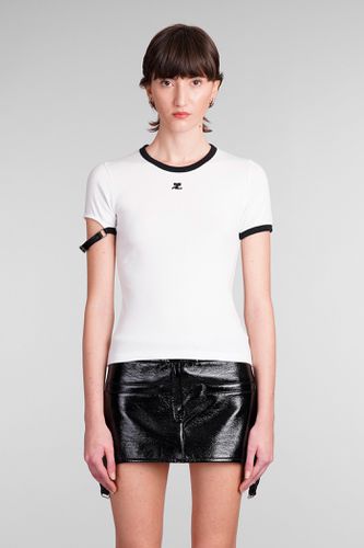 Courrèges T-shirt In White Cotton - Courrèges - Modalova