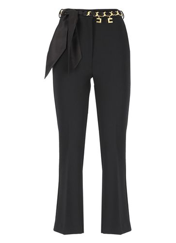 Trousers With Bow - Elisabetta Franchi - Modalova