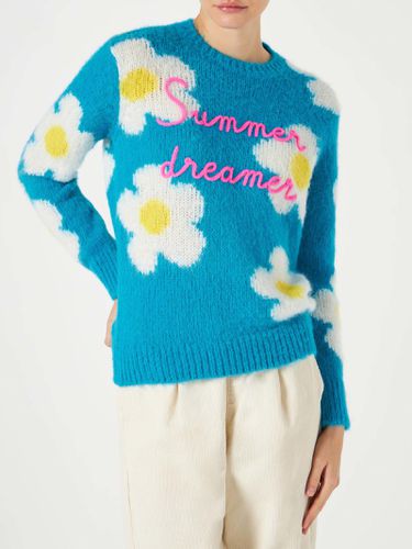 Woman Brushed Sweater With Daisies And Summer Dreamer Embroidery - MC2 Saint Barth - Modalova