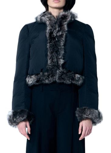 Fur Trim Cardigan Puffer Coat - Alexander Wang - Modalova