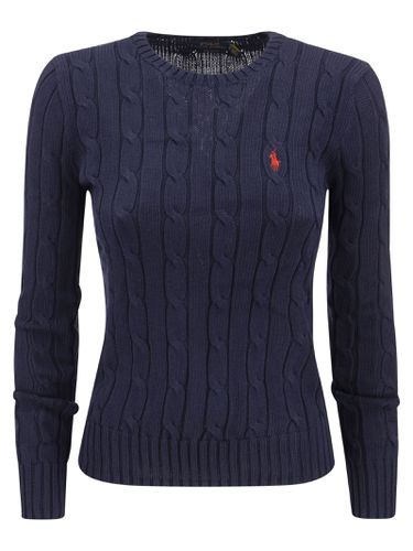 Cable Knit Pullover With Contrasting Embroidered Logo - Polo Ralph Lauren - Modalova