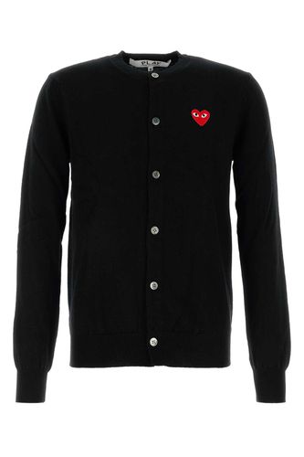 Black Wool Cardigan - Comme des Garçons Play - Modalova