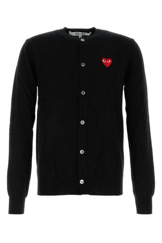 Black Wool Cardigan - Comme des Garçons Play - Modalova