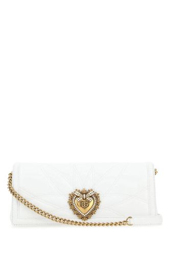 White Nappa Leather Devotion Shoulder Bag - Dolce & Gabbana - Modalova