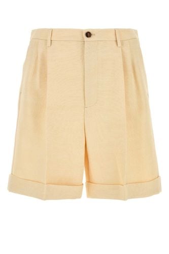 Cream Jute Bermuda Shorts - Valentino Garavani - Modalova