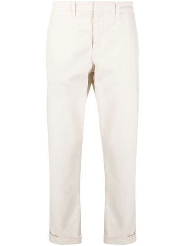 Beige Stretch Cotton Capri Trousers - Fay - Modalova