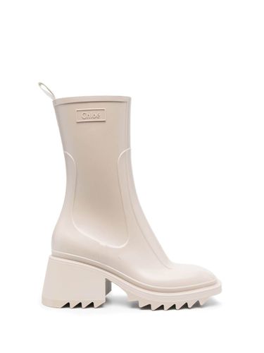 Chloé Beige Leather Ankle Boot - Chloé - Modalova