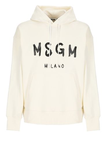 MSGM Hoodie With Logo - MSGM - Modalova